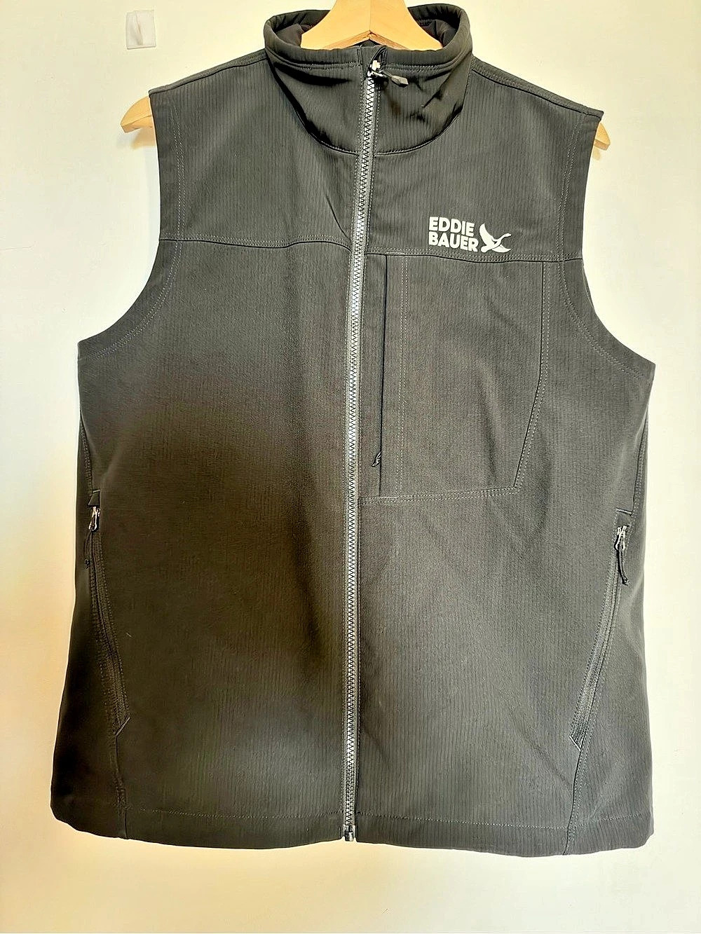 Eddie Bauer Stretch Soft Shell Vest Men's Black Size Medium